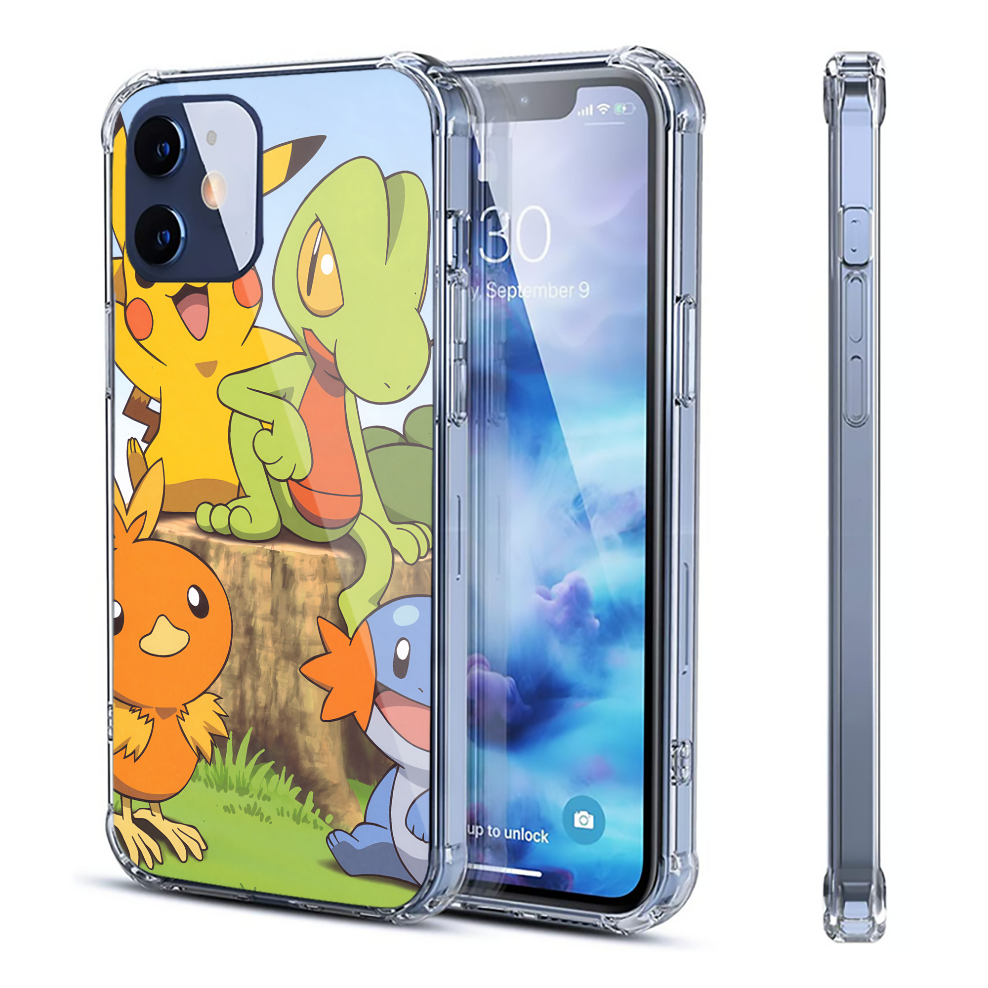 （画像用） ポケットモンスター Pokémon 【iPhone 12シリーズ対応】透明スマホケース（クリアソフトケース）
